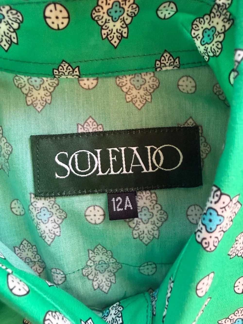 Souleiado girls 100% cotton brand new blouse size 12 youth brand new shirt